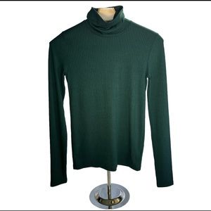 Madewell Ribbed Turtleneck Green, XS